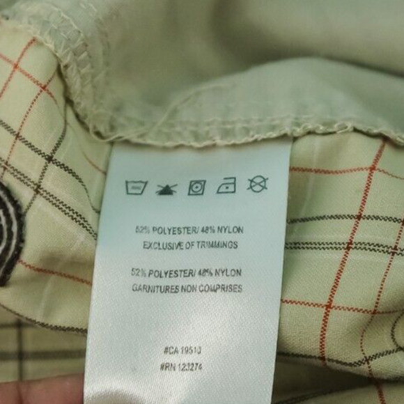 Lole Size 6 Tan Beige Plaid Print Bermuda Cuffed Roll Tab Active Hiking Shorts - Picture 6 of 9